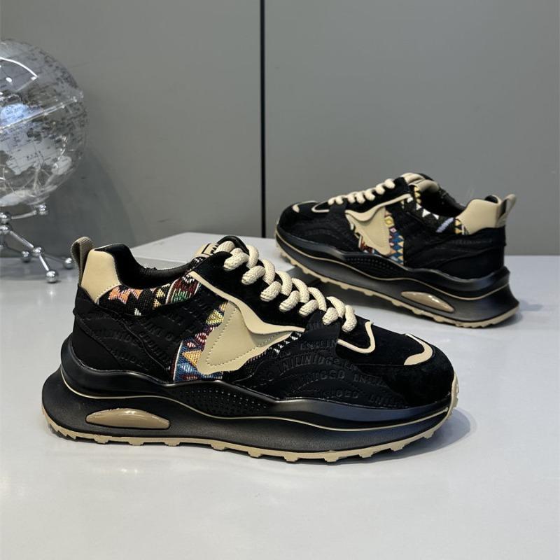 

Men s shoes spring new trend versatile casual sports running shoes fashion platform color matching shoes 44