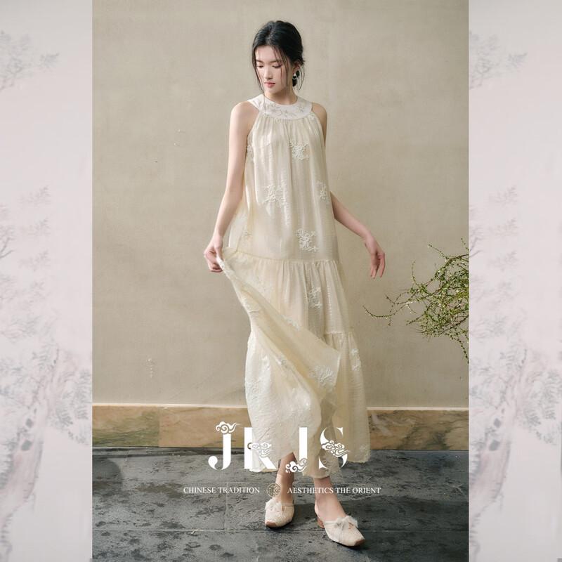JK&JS Moonlight Poet Embroidered New Chinese Style Long Dress