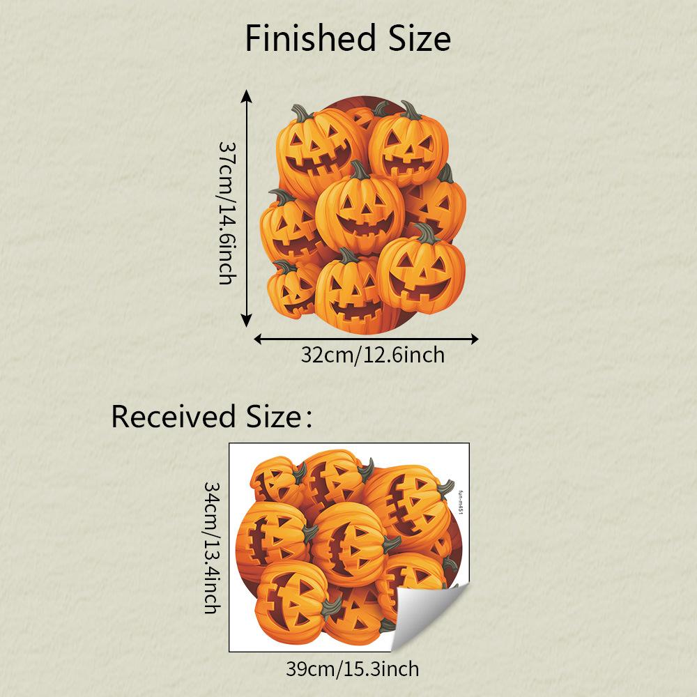 Halloween pumpkin bathroom toilet toilet atmosphere decoration stickers