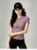 Basic Elastic Sports Short Sleeve High Waist Slim Fit Versatile Breathable Fitness Training Yoga Clothing Top Pilates Women
