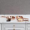 1:12 Miniature Dollhouse Kitchen Utensils: 3-Piece Alloy Frying Pan Set