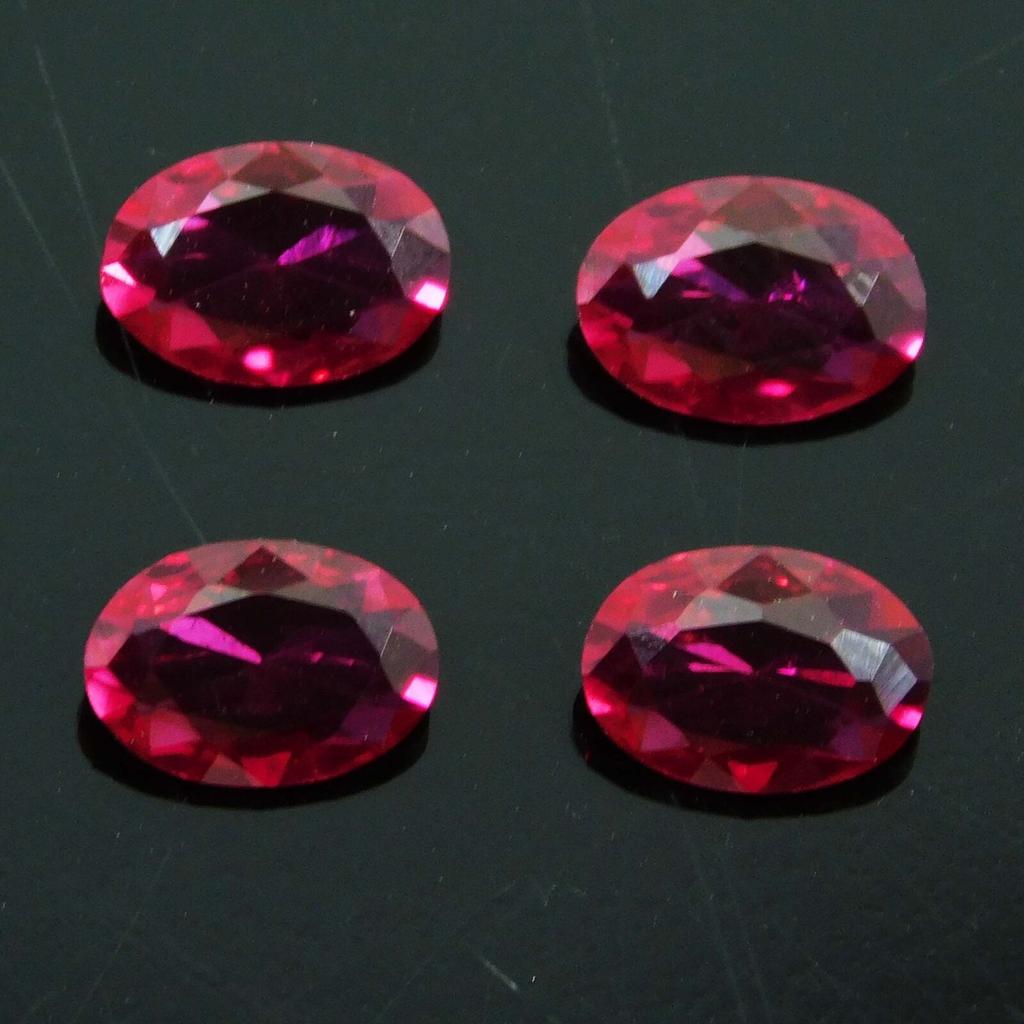 Natural Red Ruby Loose Gemstone 4.25 ct Oval Cut Lot 7x5 mm for Jewelry Making and Gem Collections