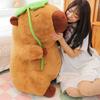 Cartoonish Lotus Leaf Capybara Plushie Figure Lifelike Creature Plushy Snuggly Padded Plushie Jumbo Dimension Bolster Daughters Bday Treat