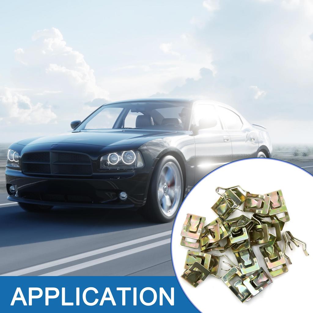 A ABSOPRO Universal Car Console Instrument Panel Dash Trim Metal Retainer Clips (Set of 20)