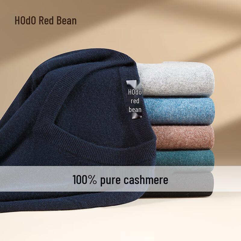 Red Bean Men's 100% Pure Cashmere V-Neck Pullover