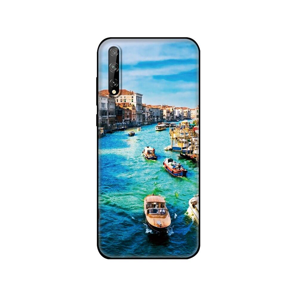 Für Huawei Y8P Hülle 6.3" Weiches Silikon Tpu Handyhülle Auf Huawei y8p 2020 Y 8P AQM-LX1 Rückseite huaweiy8p Bumper Funda schwarze tpu Hülle