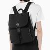 Calvin Klein Fashion Color Block Embroidered Logo Drawstring Flap Large Capacity Travel Fabric Backpack Women backpack Black DH3331-001