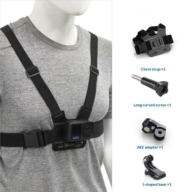 Action Camera Accessories Kit Adjustable Chest Strap Mount for Phone   Osmo Action Camping Travel Vlog Recording