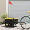 Vidaxl Fahrradanhänger, Schwarz-Gelb, 30 kg, Eisen