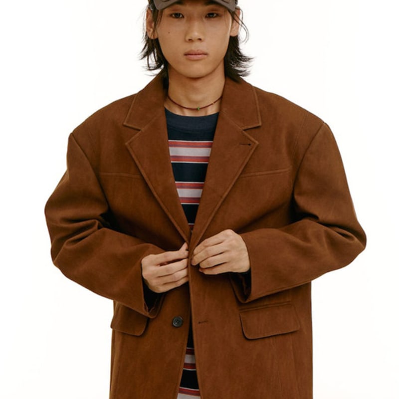 SAND SOUND (UNISEX) Wool Blend New Fit Logo Embroidered Ball Cap Brown (MS5X8BG14D)