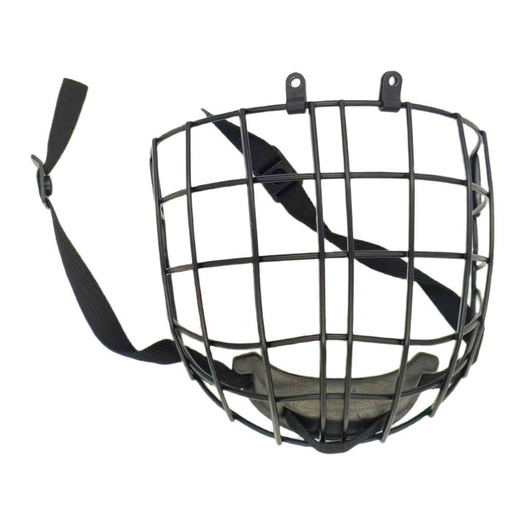 Voller Hockeyhelmkäfig, Hockeyhelm, Metallnetz-Gesichtsmaske, kratzfester Eishockeyhelm-Gesichtsmaskenkäfig für Jugendliche und Erwachsene
