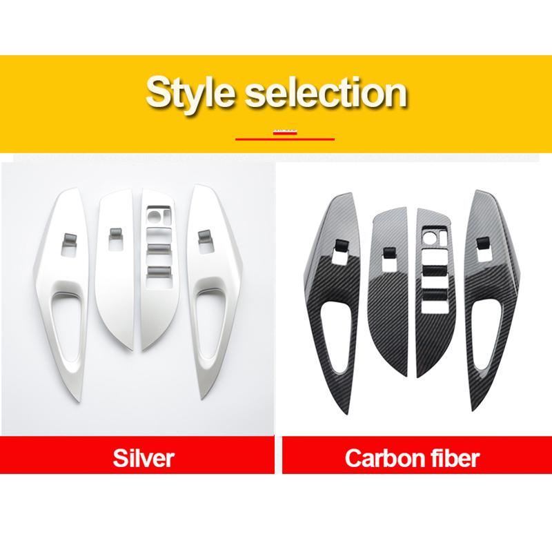 ABS Car Door Armrest Window Lift Cover Protector Trim Decoration For Toyota Corolla    2022 E210 12th Accessories