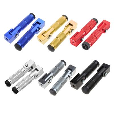 1 Pair Motorcycle Modification Accessories Aluminum Foot Peg M10 Motorcycle 90° Fixed Folding- Front Rear Footrest Pedal