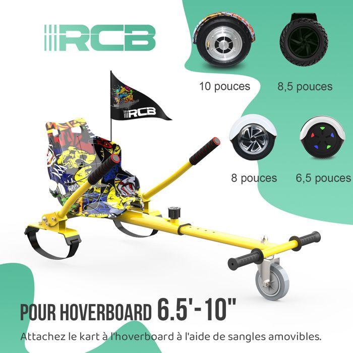 RCB Hoverkart Akcesorium do Żyroskopu Samobalansującego - Regulowane Siedzisko Kartingowe (20 kg Min-100 kg Maks) - Jaune