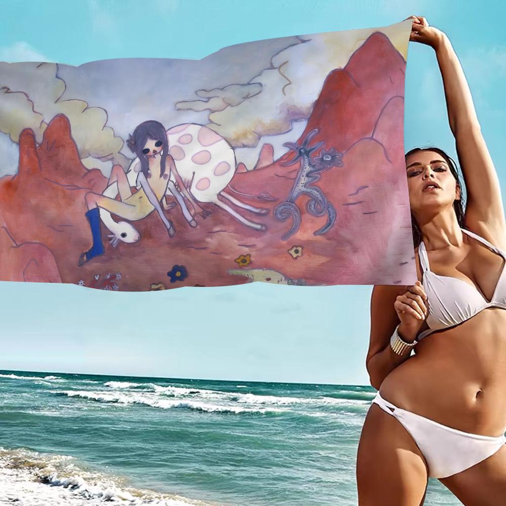 Aya Takano Art Anime Beach Swimming Towel Soft Absorbent Washcloth Children's Gifts for Kids Travel Camping Gym