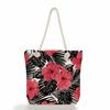 Multifunctional Flower  Printed Thick Rope Shoulder Beach Bag 7585