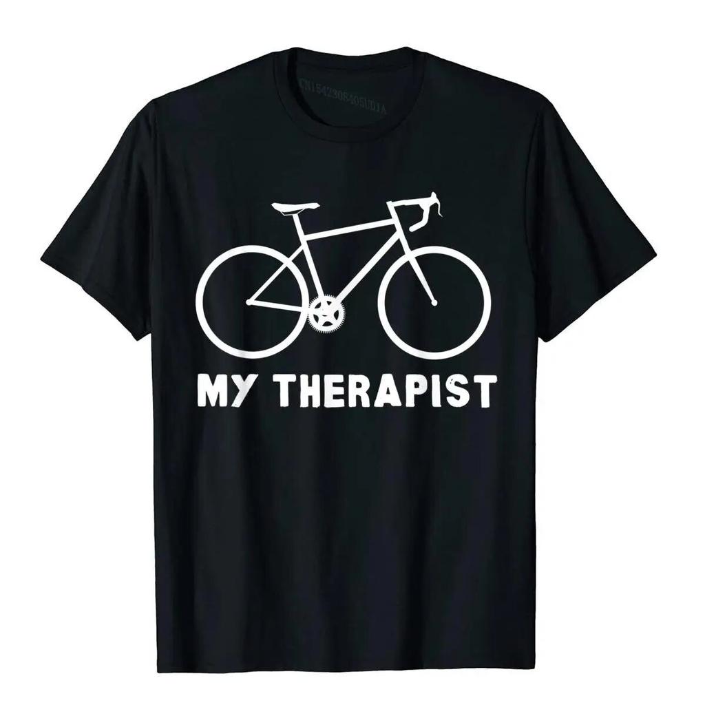 My Therapist Bicycle Funny Bike Riding Rider Cycling Gift T-Shirt Rife Unisex Tops T Shirt Unique T Shirt Cotton Vintage