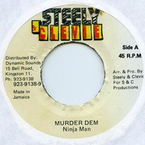 7inch Record NINJAMAN - Murder Dem none Steely & Clevie 1990 Jamaica Reggae, Ska & Dub Used