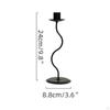 Black Conical Candle Holder Made of Iron, Table Decoration, Versatile, Traditional for Living Room,