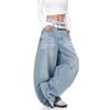 Retro High-Waist Slimming Side-Print Jeans for Women