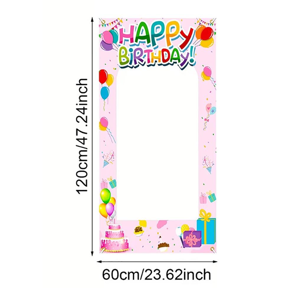 Cartoon Party Backdrop Banner Multicolor Birthday Party Decoration Fun Photo Session