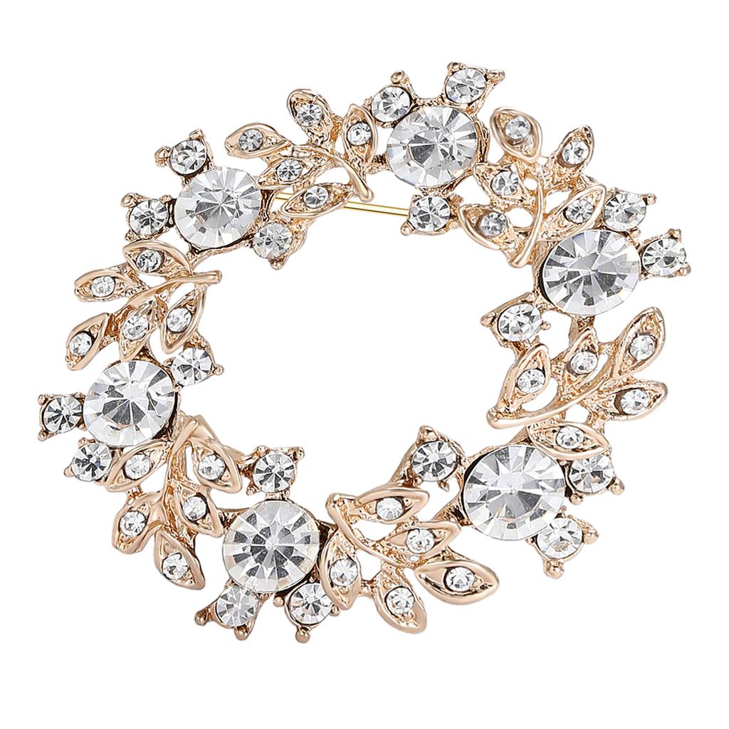 Wreath Enamel Brooch Sturdy Alloy Colorful Flower Lapel Pin Badge for Trendy Women Backpack Clothing and Hat Accessories