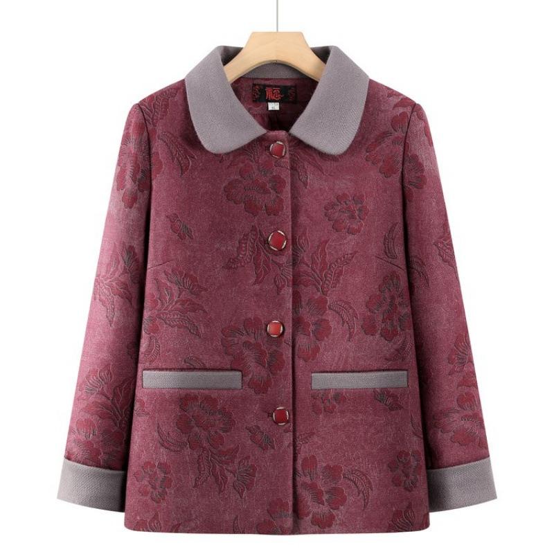 

Autumn women s coat top year old 0 clothes wife top lapel 1XL [recommended 80-50kg]