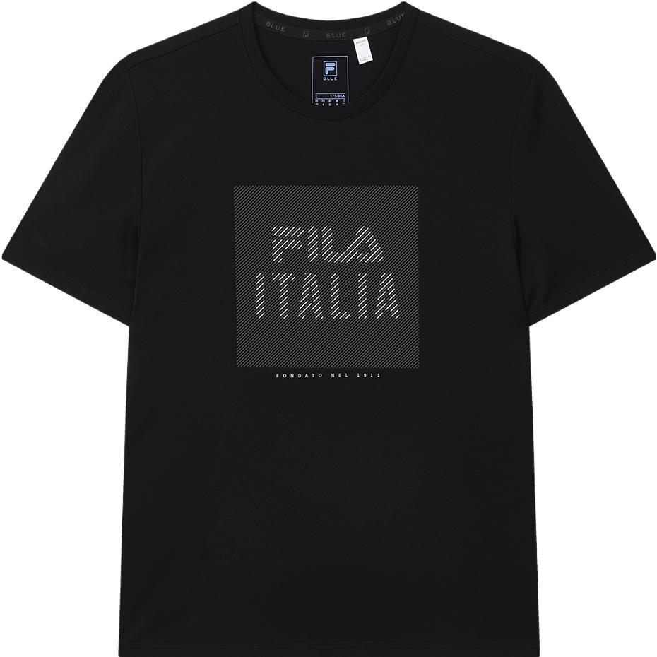 

FILA Casual Fashion Comfortable Knitted Printed Short Sleeve T-Shirt Men Tops Black F11M332113F-BK L