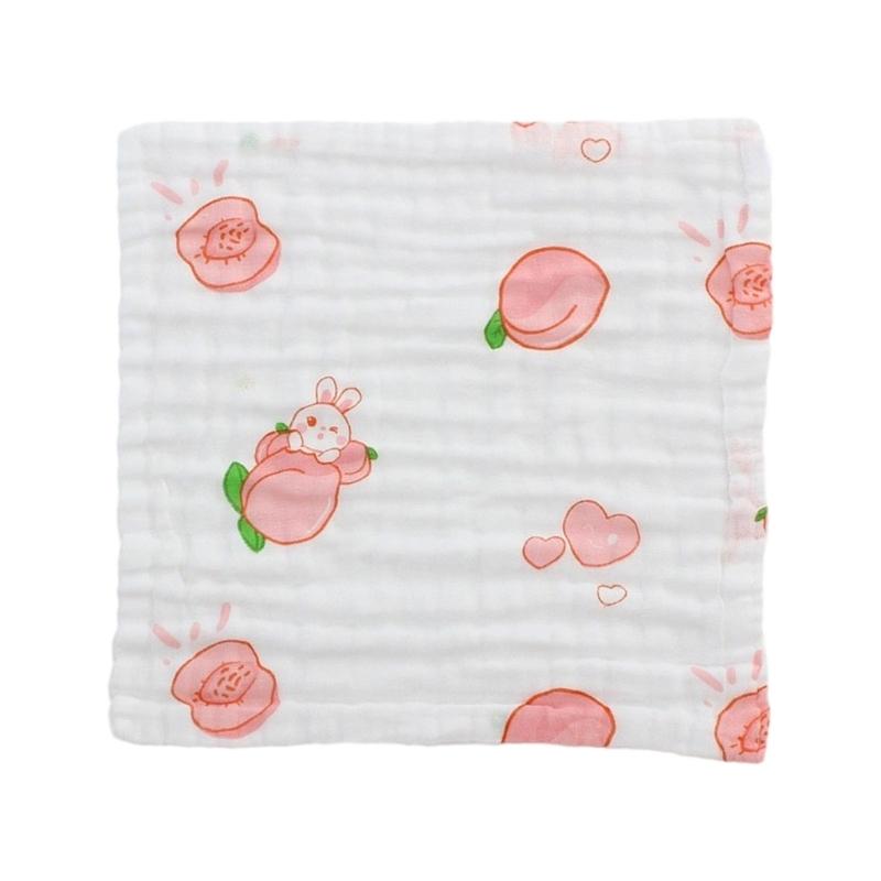 Cotton Baby Burp Cloth Soft and Breathable Newborns Washcloth for Teething Time Gentle Skin Care 30x30cm
