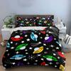 Colorful Space Theme Decor Set Soft Comfortable Duvet Cover Bedding Set Included 1*Duvet Cover & 2*Pillowcases Gift