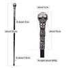 Silberner luxuriöser runder Griff, modischer Gehstock für Party, dekorativer Gehstock, eleganter Gehstock mit Crosier-Knopf, 93 cm