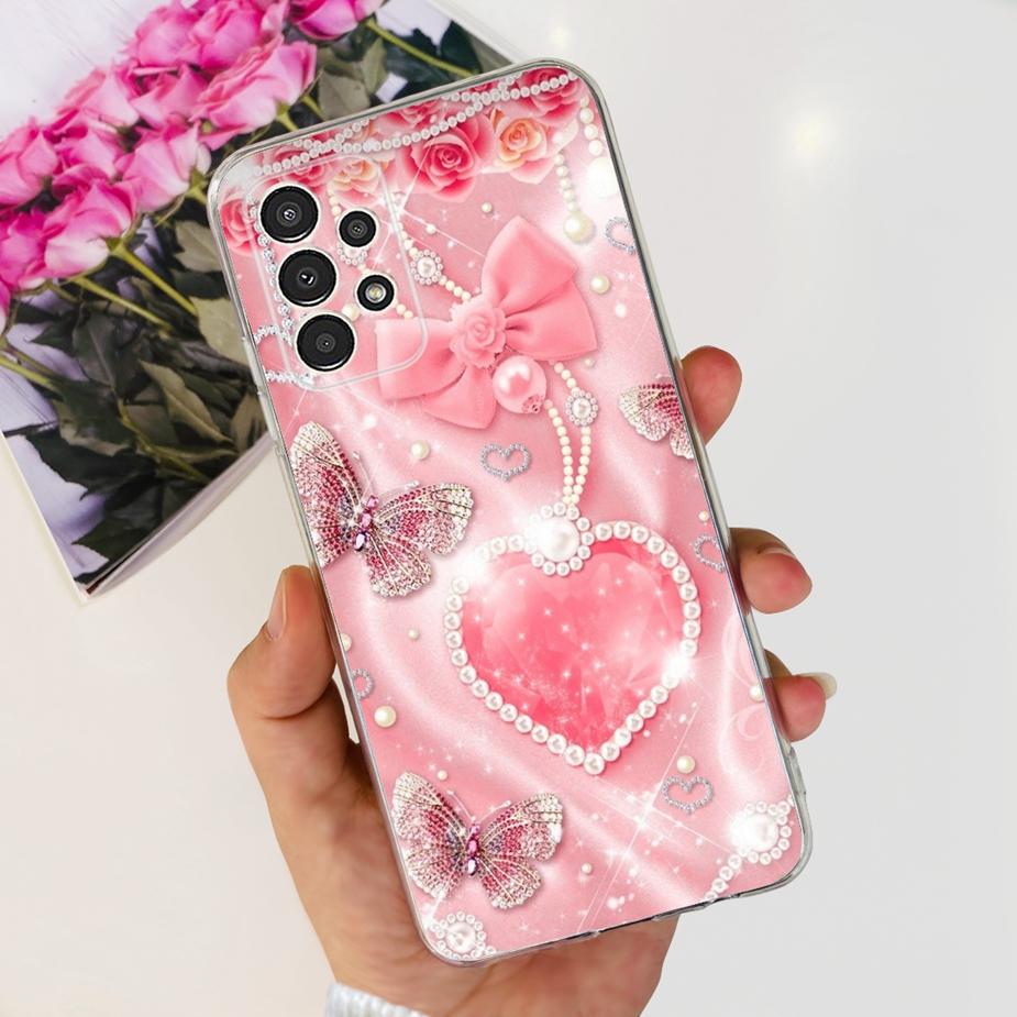 For Samsung Galaxy A13 Case A23 A33 A53 5G Cute Painted Cover Clear Silicone Soft TPU Phone Case For Samsung A53 A 13 23 33 Bags