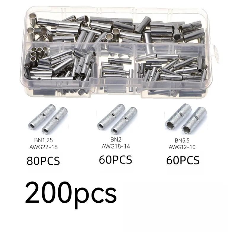 200 Pairs of Wiring Connectors Without Insulation Retainer Cable Terminal Copper Bare Tin Crimp Terminal