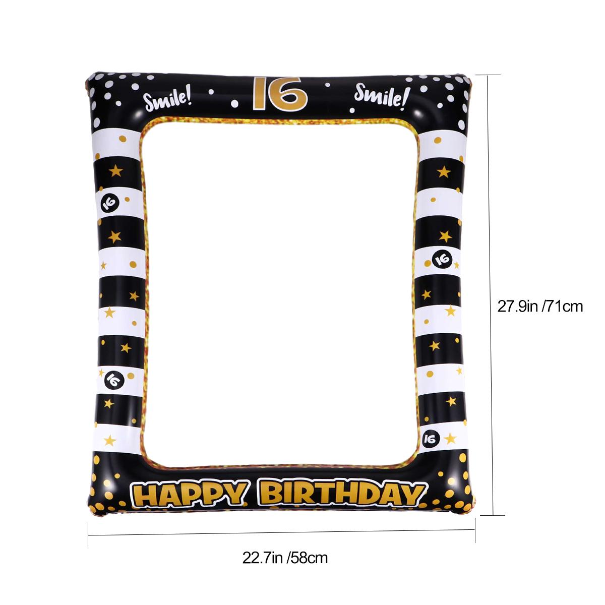 1Pcs Birthday PVC Inflatable Photo Frame Unique Festival Party Prop Photo Booth Supplies Accessories Birthday Party Supply