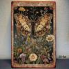 Vintage Schmetterling Wandkunst Metall 2D Flacher Schmetterling Sonnenblume Heimdeko für Wohnzimmer Café Bar