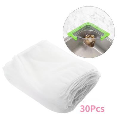 30 adet Lavabo Filtresi Örgü Mutfak Çöp Torbası Lavabonun Tıkanmasını Önlemek için Filtre Torbası Banyo Süzgeç Çöp Torbası