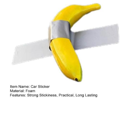 Ručně malovaná lepicí páska Banán Legrační nálepka na auto Silná lepivost realisticky vypadající kreativní vtipně