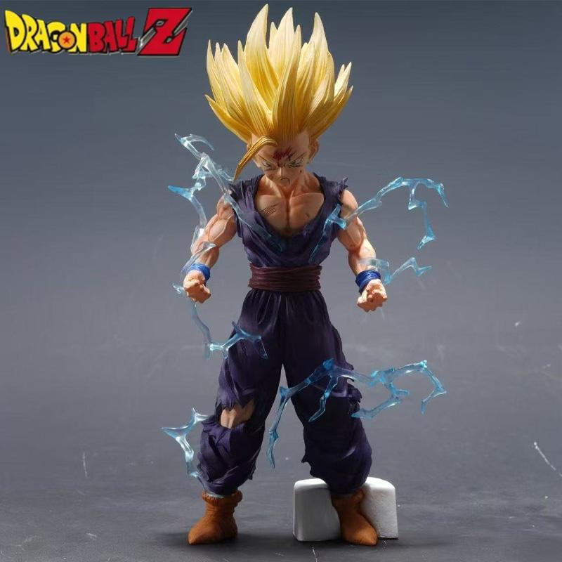 24cm Dragon Ball Z Anime Figure Son Gohan Action Figurine Super Saiyan 2 Cell Game Children Toys Son Goku Lovely Gift