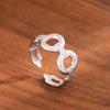 Stainless Steel Adjustable Open Ring - Colorfast Titanium Jewelry