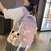 Schoolbag schoolbag junior high school girls Japanese ins college high school versatile contrasting color backpack niche design college 