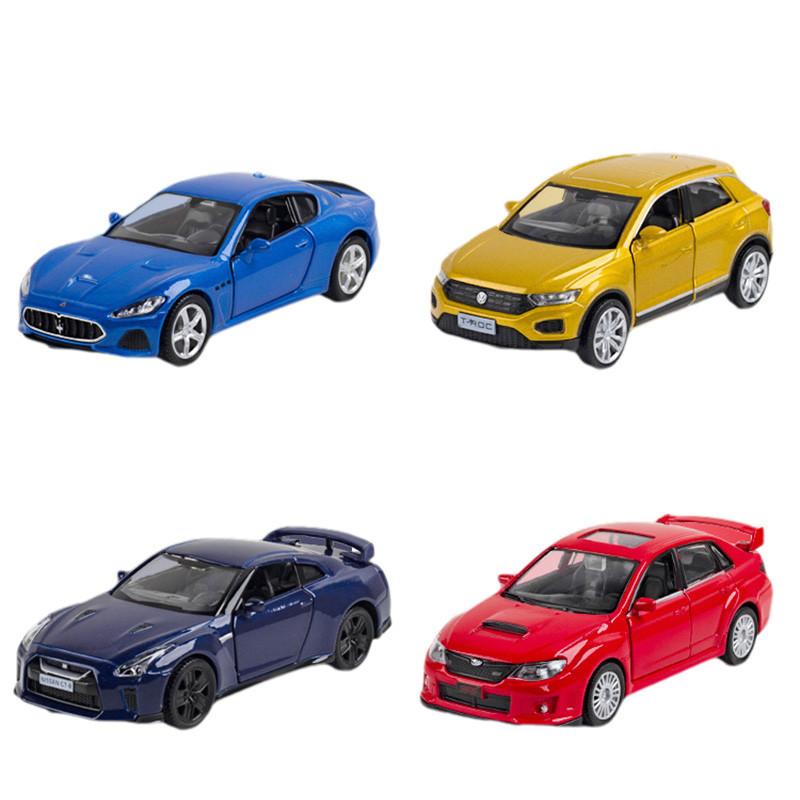 Alloy Car Model Toy Set In Box 132 Scale Colorful Silent Light Series