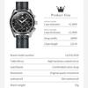 OLEVS New Luxury Man Watch Fashion Nylon Fabric Strap Original Quartz Watch for Men Moon Phase Chrono Multifunction Men's Watch