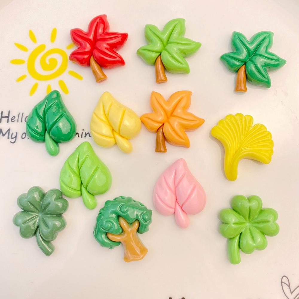 10Pcs New Cute Resin Cute All Kinds of Leaves  Flat Back Cabochon DIY Jewelry Craft Decoration Accessorie
