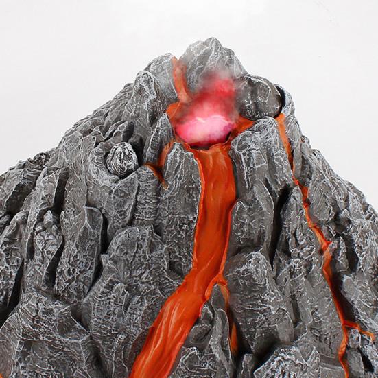 צעצוע ילדים סימולציה עם LED מודל התפרצות וולקנית PVC למשרד