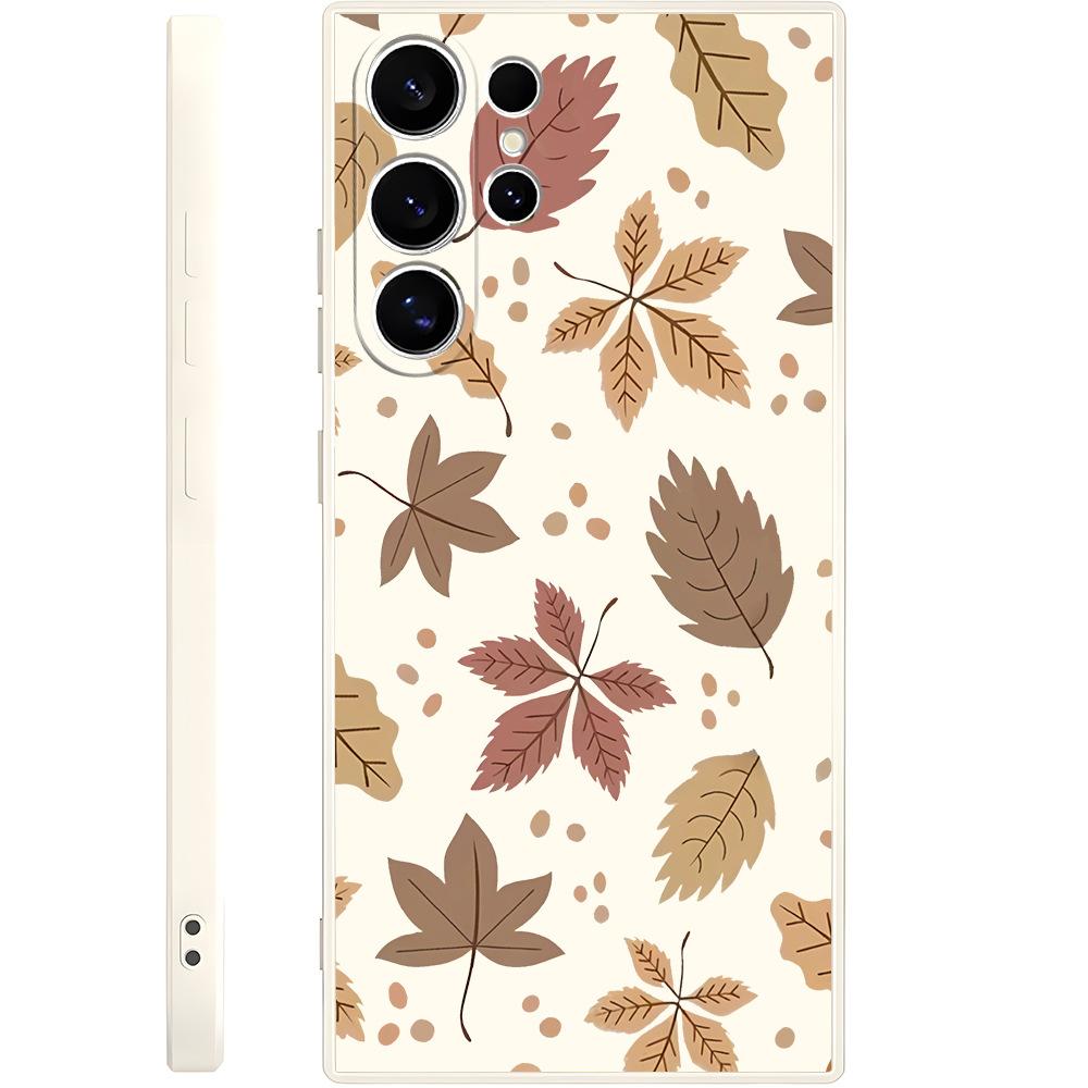 Ins Beautiful Style Retro Autumn Maple Leaf Samsung S26edge Mobile Phone Case TPU Soft Case S25Ultra Protective Case
