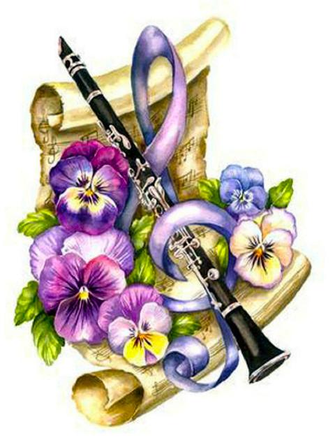 Full Square Diamond Mosaic Landscape Piano Picture Of Rhinestones 5D Diamond Painting Flower Guitar Home Decoration