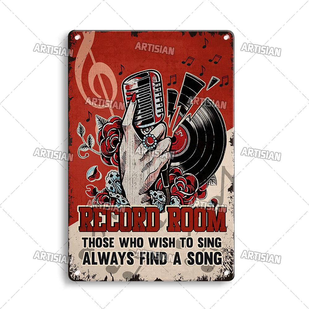 Künstler Musik Tanz Metallposter Trommel Blechschild Instrumentv Dekorative Platte Wanddekor Garage Bar Pub Club Hotel Küche