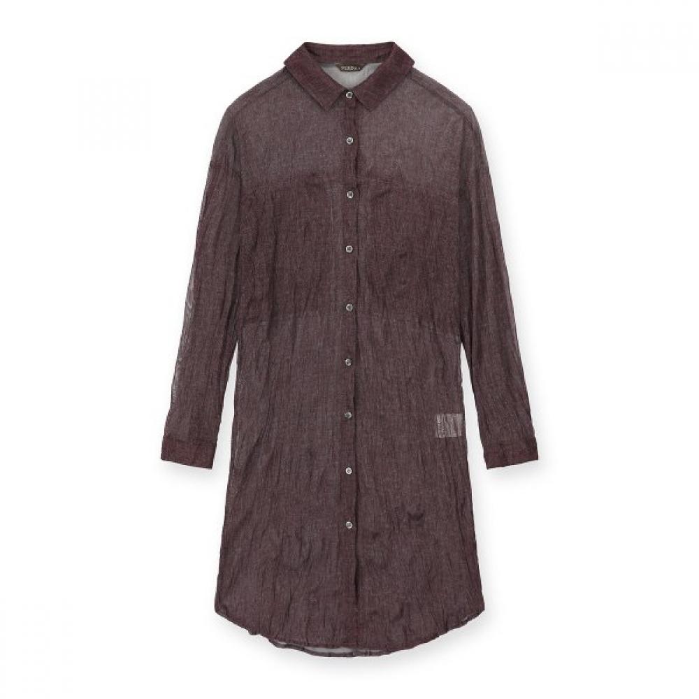 Furina Long Blouse Iconic Machine Pleats purple/M (66)