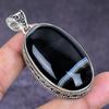 Natural Banded Agate Gemstone 925 Sterling Silver Jewelry Pendant 2.29" ETC-14601