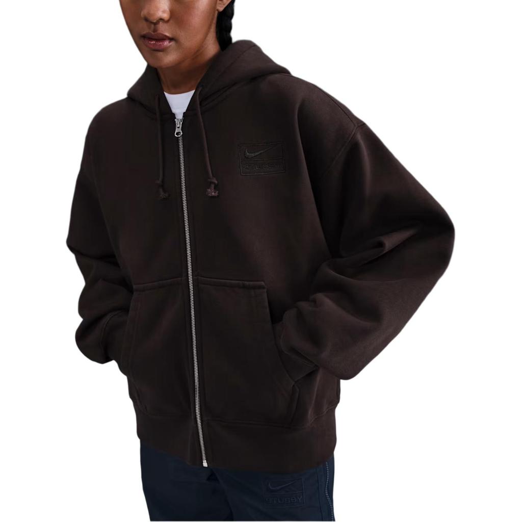 Nike X Stussy Pluszowa bluza z kapturem zapinana na zamek na całej długości Unisex Bluzy FJ9176-261
